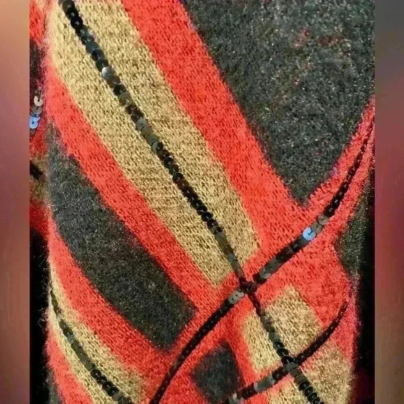 🔥Chico’s Plaid Embellished Cowl-Neck Poncho🔥 - Picture 4 of 6